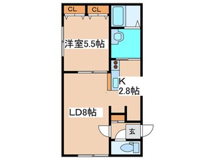 グランメ－ル北３２条の物件間取画像